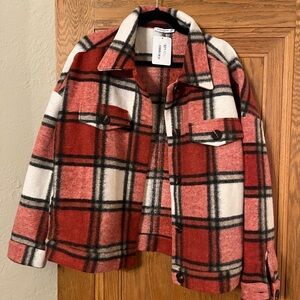 Staccato Plaid Cropped Jacket / Shacket